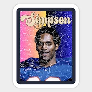 OJ Simpson artwork gift Sticker